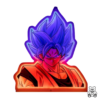 led murale son goku bleu